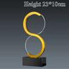 Customized Crystal Trophy High-End Metal Gold, Silver, Copper, Award Honor Gift Excellent Employe Souvenir, Home Decoration, 1Pc