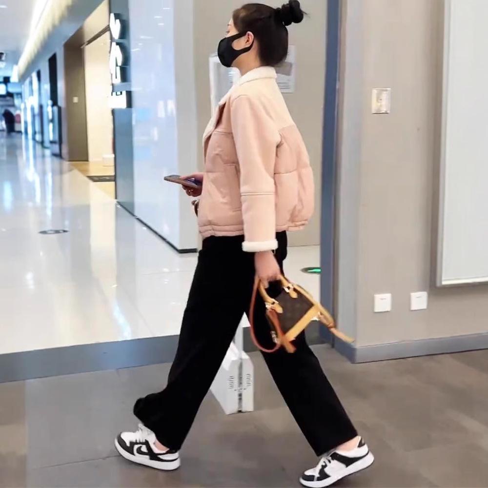 Women's 2024 Winter Faux Fur & Cotton Stand-Up Collar Jacket: Thickened, Loose, Petite, Warm Coat