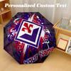 8 Rib Auto Folding Umbrella Fiorentina FC Print Custom Name Text Portable Rain Gear