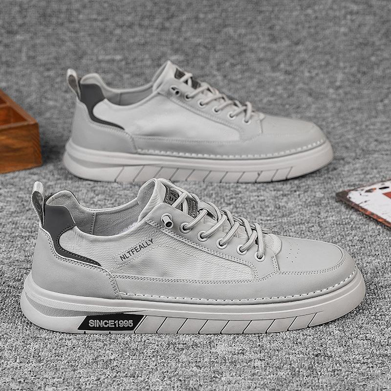 

Мужская обувь студенческие кеды зимние дышащие 2024 популярные кеды универсальная обувь мужская мода спортивная повседневная обувь 44 серый