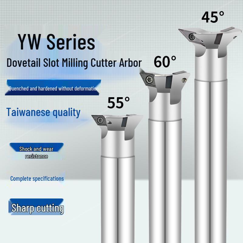 45°-75° CNC V-Shaped Dovetail Groove Milling Cutter with Inner Hole