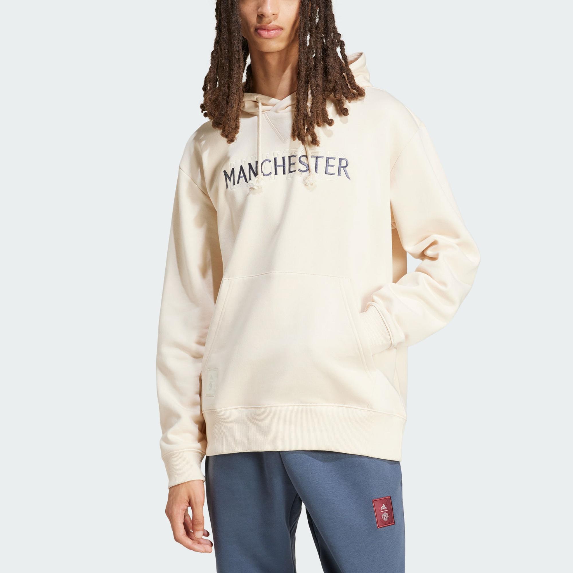 Adidas Сезонная толстовка с капюшоном цвета экрю для мужчин в уличном стиле IT4175 XL — фото 2