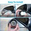 4Pcs Car SUV Blind Spot Mirrors HD 360° Adjustable Rear Side View Convex Mirrors
