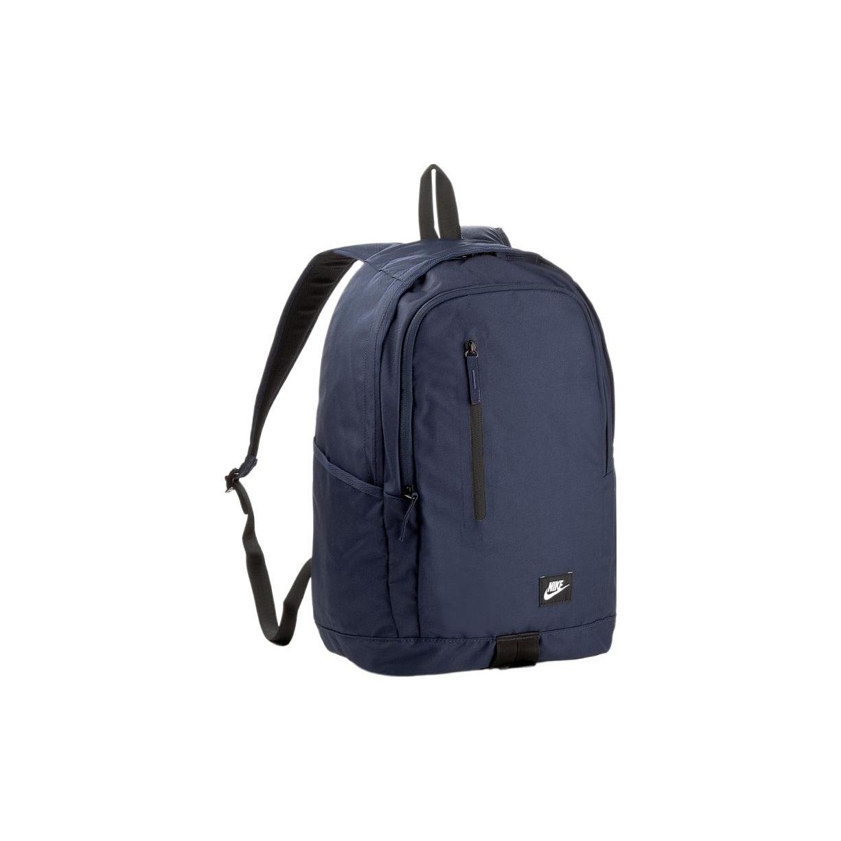 Nike Sports Casual Travel Fitness Large Capacity Fabric Laptop Backpack Unisex Backpack Navy-Blue BA4857-451 Navy Blue