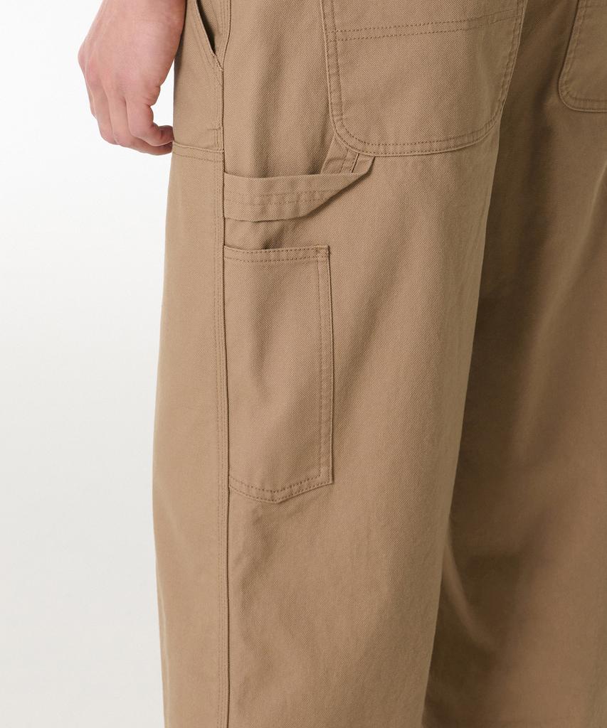 Musinsa Standard Canvas Wide Double Knee Carpenter Pants [Beige]