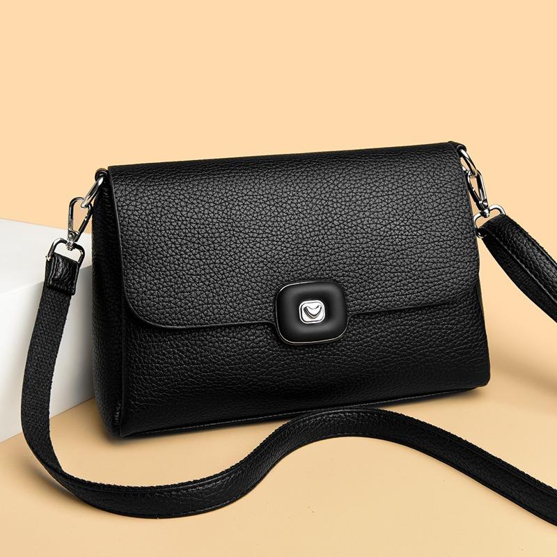 Small square bag women's bag, new fashion, send mother one shoulder crossbody lychee pattern bag