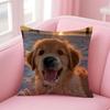 NICE CUTE Samoyed Dog Cushion Cover Pillow Case Soft Friendly Fabric  Concealed Zipper