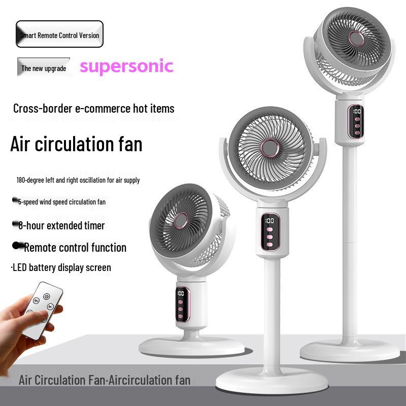Smart Retractable Oscillating Air Circulator Fan for Floor & Table Use
