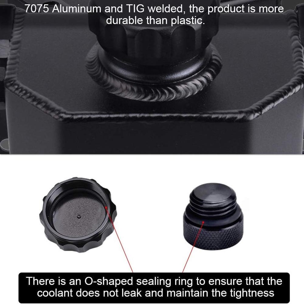 Universal 1L Alloy Engine Oil Fuel Gas Catch Can Breather Tank Bottle Coolant Radiator Overflow Tank