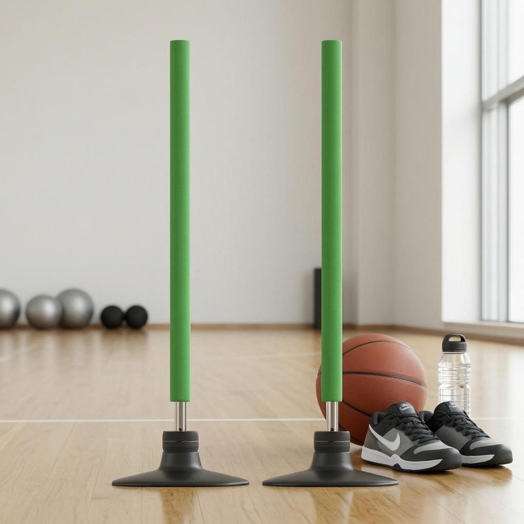 2 Pieces Agility Training Pole Portable Rebound Weather-Resistant