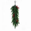 Poinsettia Berries Decor Christmas Wreath Plastic Christmas Wall Decorative  Christmas Decor