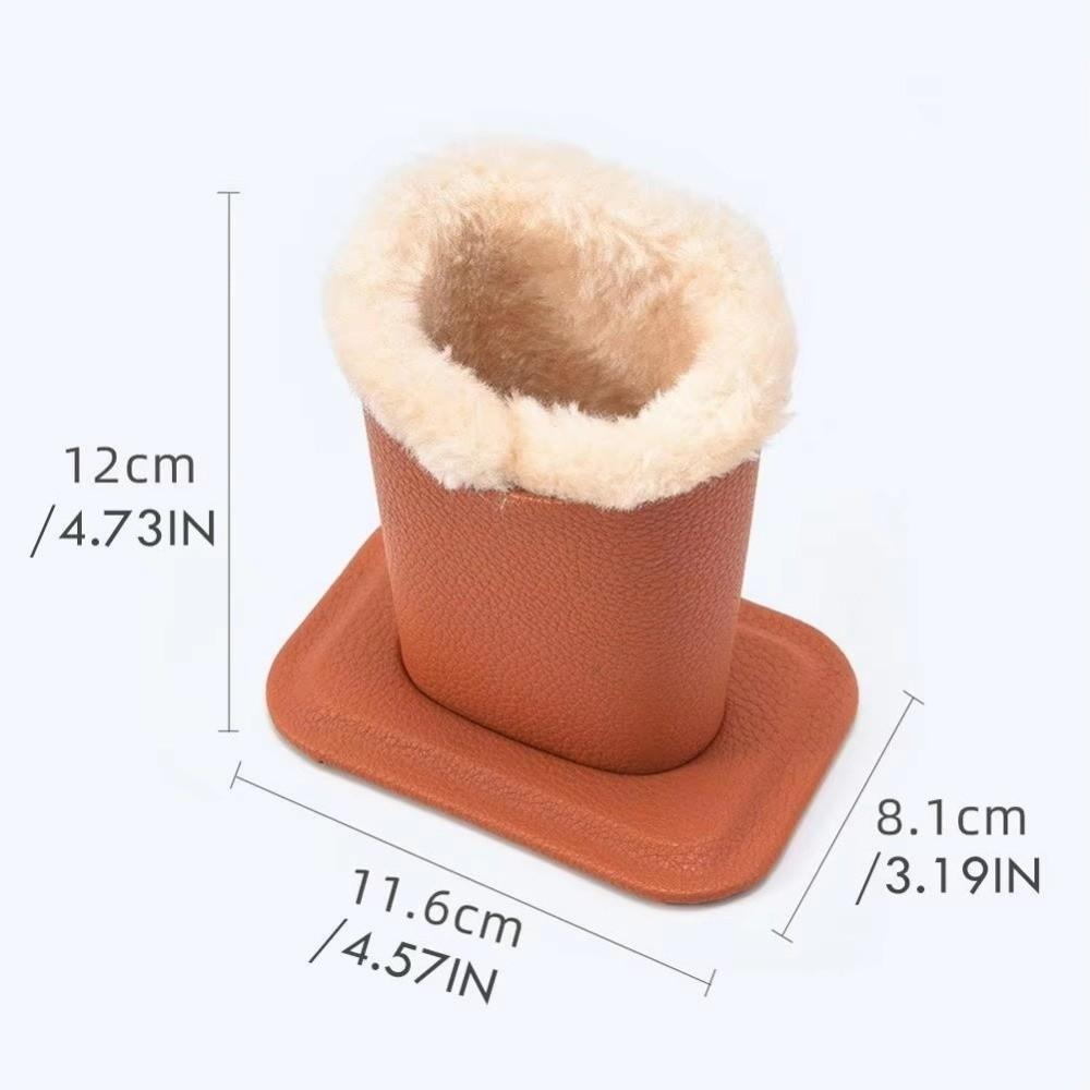 PU Leather Eyeglass Holder Soft Lining Large Capacity Eyeglass Stand Display Save Space Brush Pot Pen Holder Desk Organizer