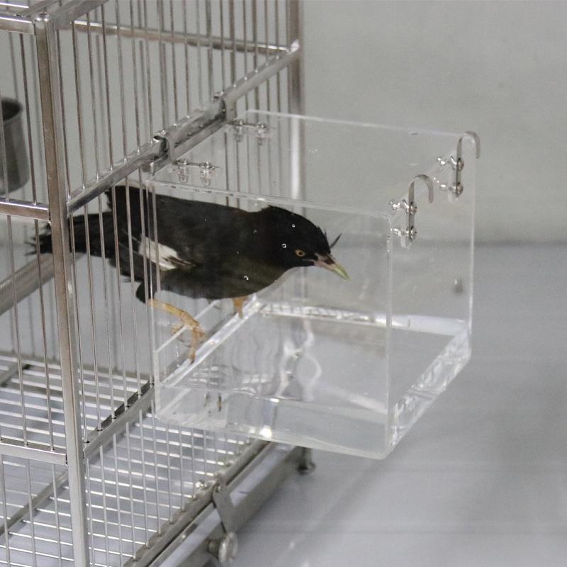 Transparente Acryl-Hänge-Vogelschale für Papageien