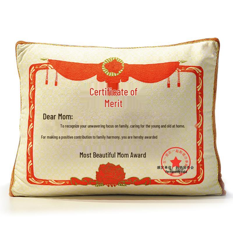 Подарок на День матери и День рождения: Подушка-сертификат для мамы, жены, учителя или пенсионера