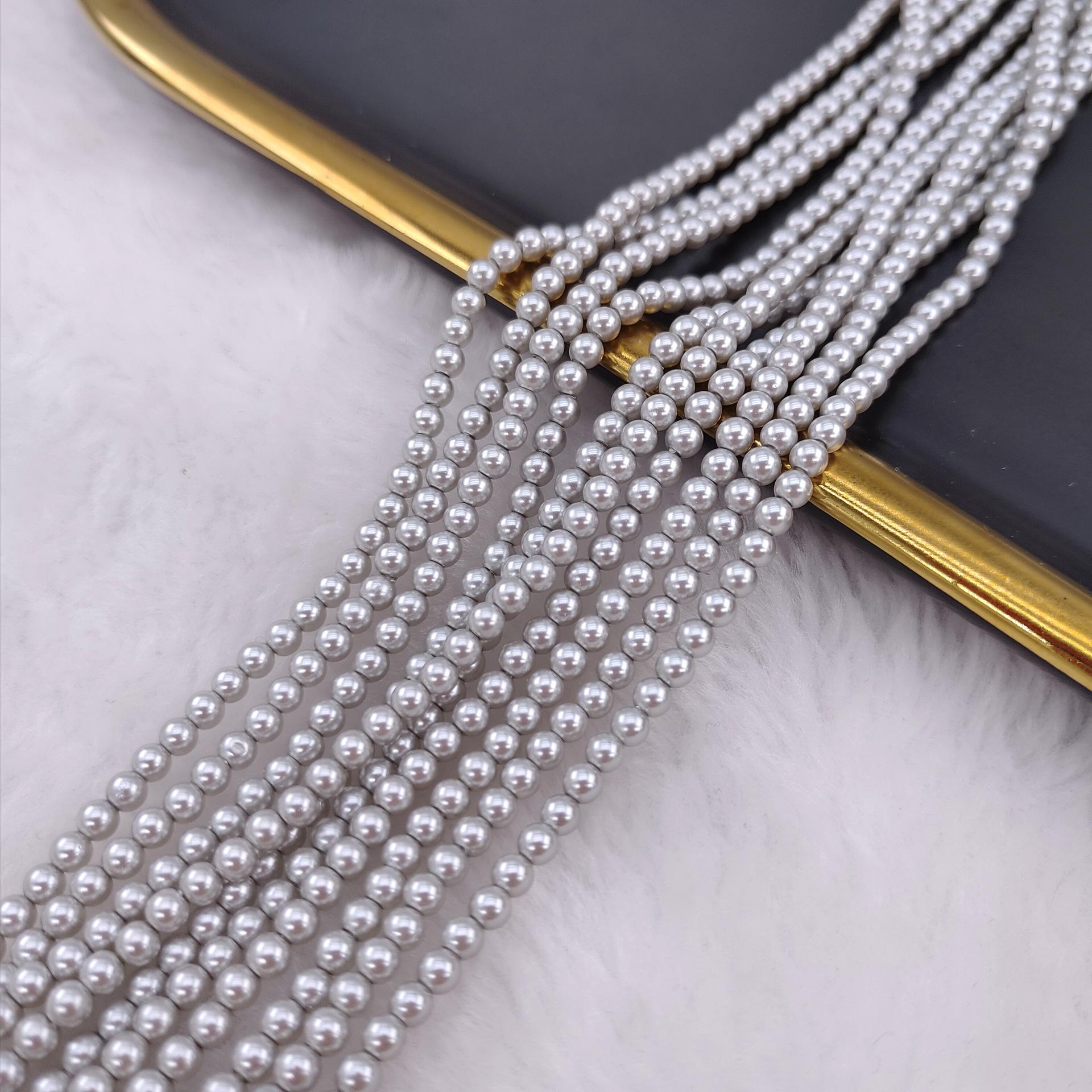 

Маленькие бусины из жемчуга и хрустального стекла с прямым отверстием для самостоятельного изготовления 3mm ~140pcs per strand