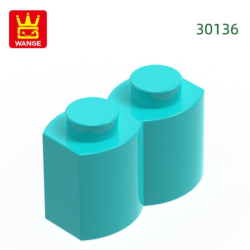 80Pcs/lot 30136 S Shape 2 Holes Construction Bricks MOC Wall Accessories Works With Featuring Blocks Kids Playthings Gift Idea Box