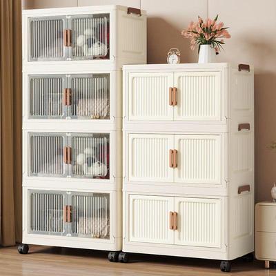 Foldable Plastic Storage Cabinet for Home and Bedroom Shelving