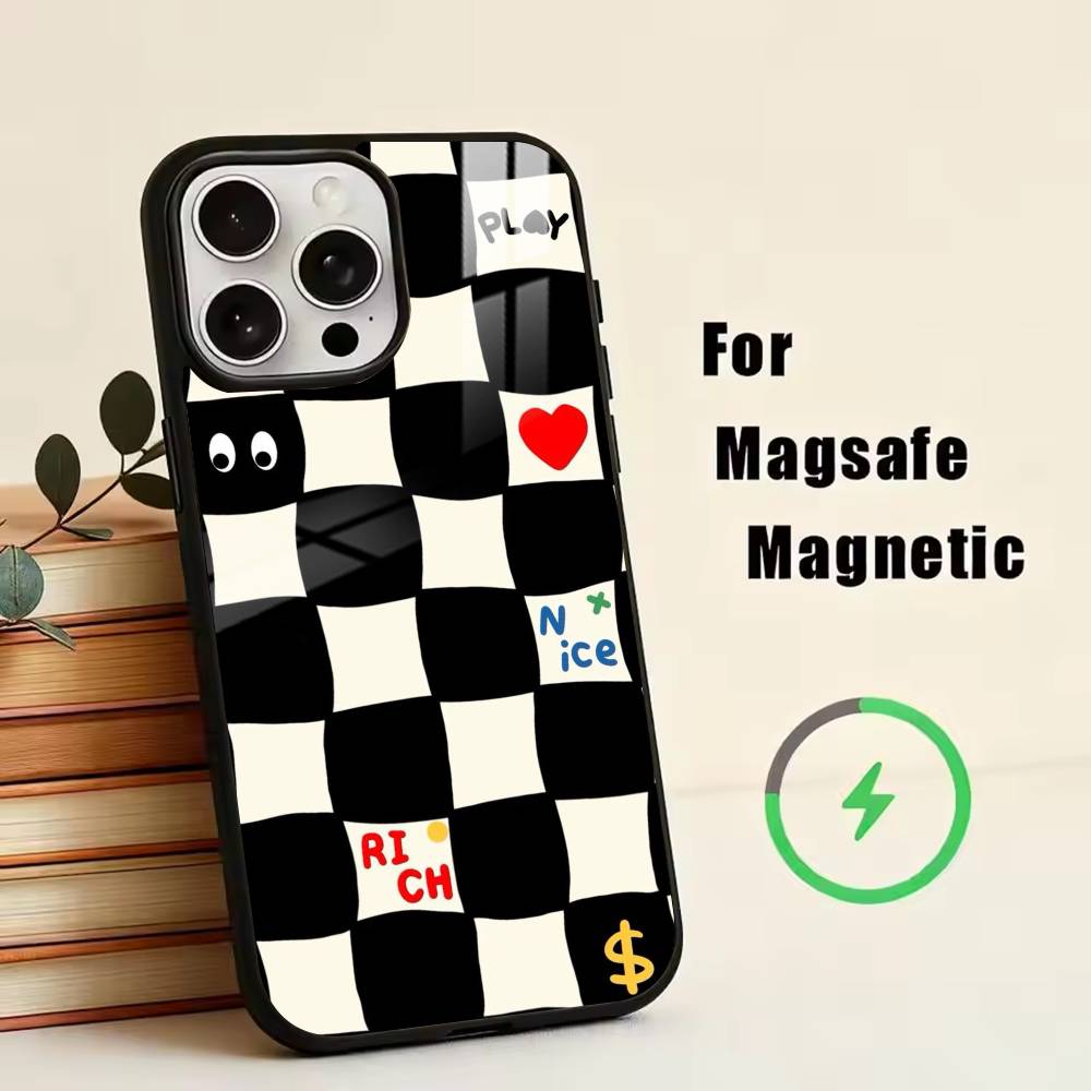 

D-puzzle Phone Case For iPhone17,16,15,14,13,12,11 Plus,Pro Magnetic with Magsafe Wireless Charging iPhone13PROMAX