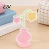 Transparent Card Holder Acrylic Desk Memo Holder, Flower Shaped Photo Display Clip Stand, Home Durable Office Table Number for Cards Paper Note