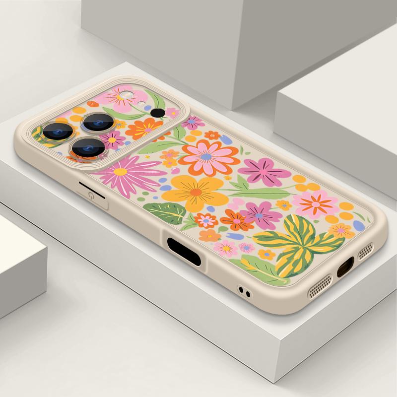 Skal med rosa blomstermönster för iPhone 17 Air 16e 16 15 14 Pro Max 13 17 Pro Max 17 Pro 17 Stöttåligt Mjukt TPU Silikon Telefonskal Funda