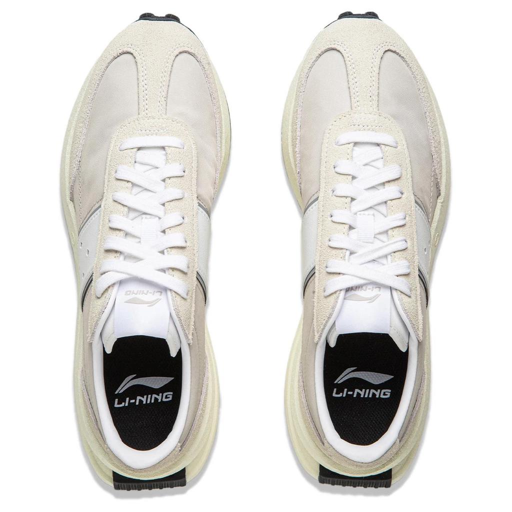 New LiNing Abrasion Resistant Breathable Low top Casual Shoes Unisex Ecru AZGV107-7