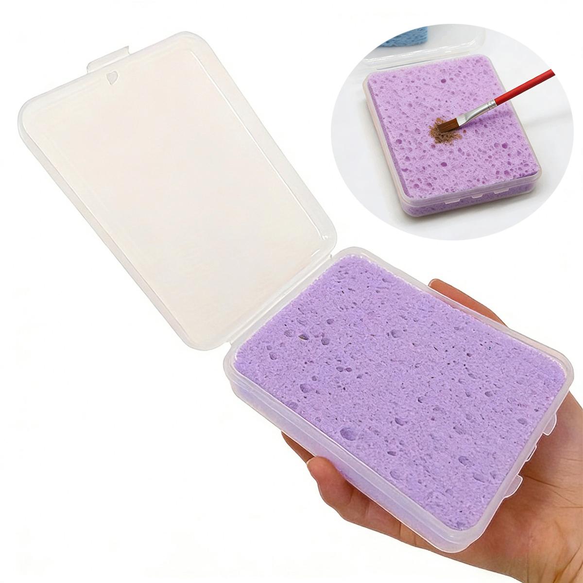 

Watercolor Painting Sponge Boxed Special Water Chalk Strong Water Absorption Sponge Tool Art Supplies For Kids Students фіолетовий