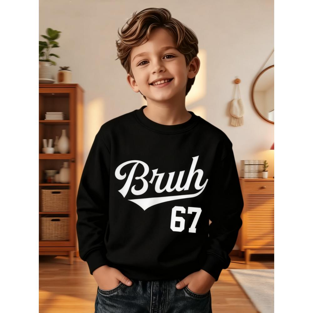 6 7 Meme Kids Sweatshirts Funny Digital Graphic Hoodie Casual Long Sleeve Top Loose Comfortable Streetwear Fashion Boys Clothes