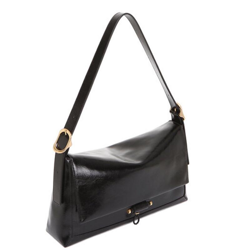 IELGY Универсальная большая сумка-мессенджер на одно плечо из мягкой лакированной кожи — фото 7