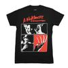 Nightmare of Elm Street New Adult T-Shirt - Distressed 3 Boxed Images of Freddy