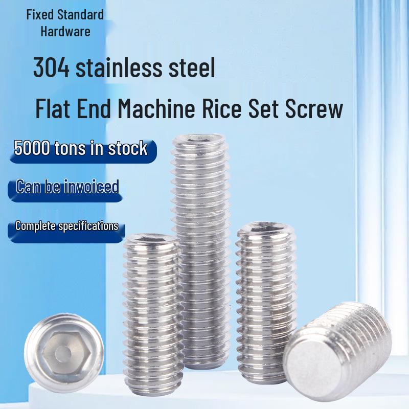 

304 Stainless Steel Hex Socket Cup Point Set Screw, M1.6-M16, DIN913 Grub Screw. M4*4