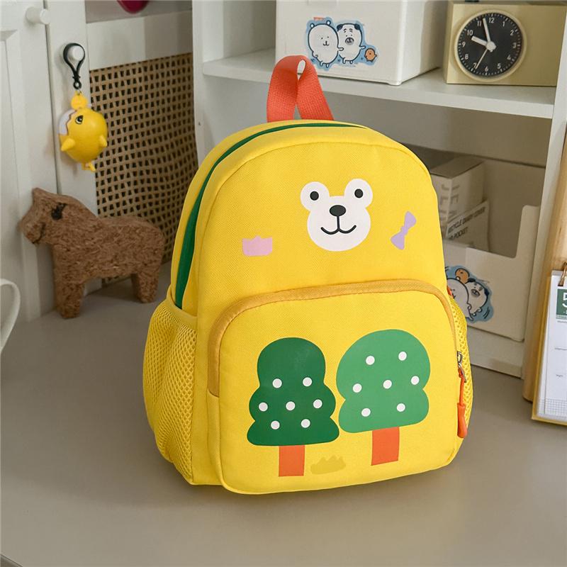 Cute Cartoon Bear Kids Backpack Nursery School Bag Toddler Daypack with Mesh Pockets