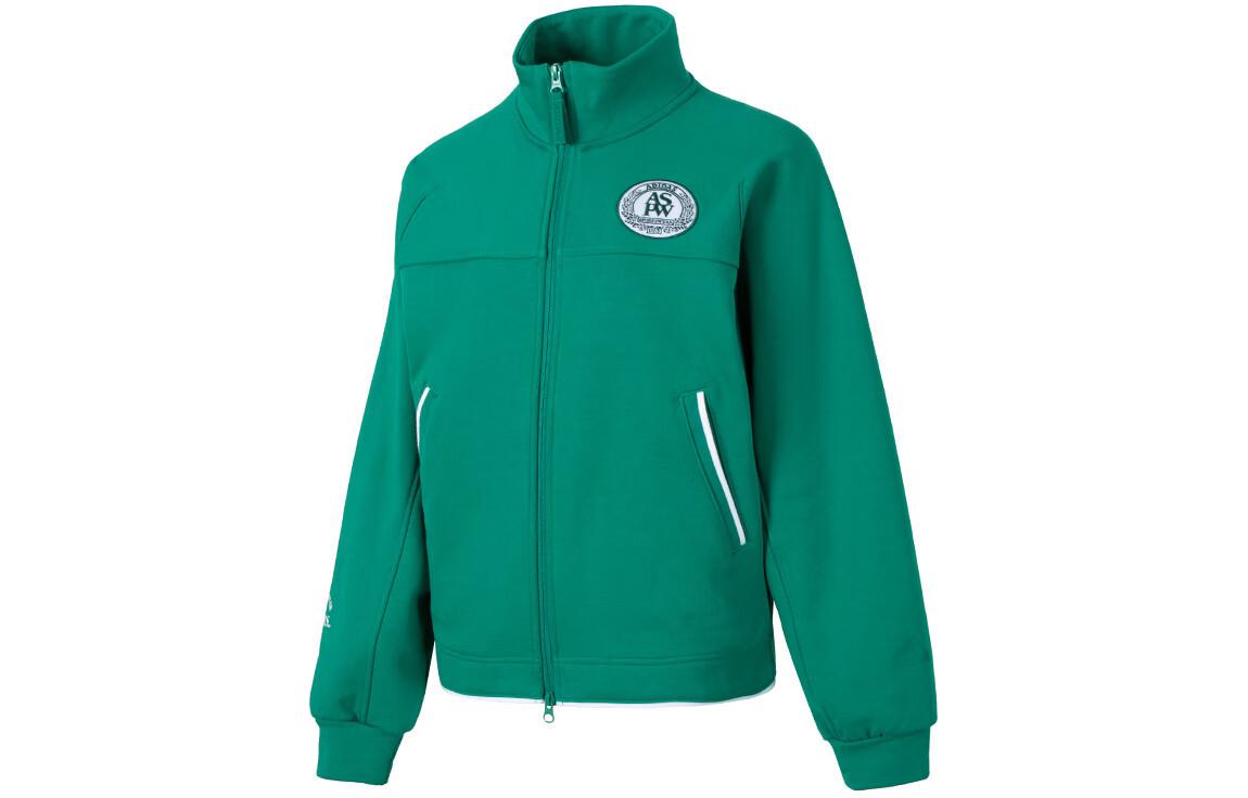 adidas Women ss Letter Print Running Training Jacket Green JD3468 M