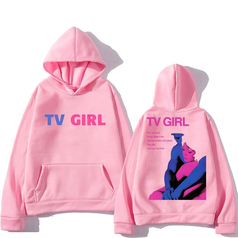 TV Girl Hoodeds With Hooded Harajuku Casual Retro Sweatshirt for Autumn/Winter Fleece Clothing Sudaderas Hoody