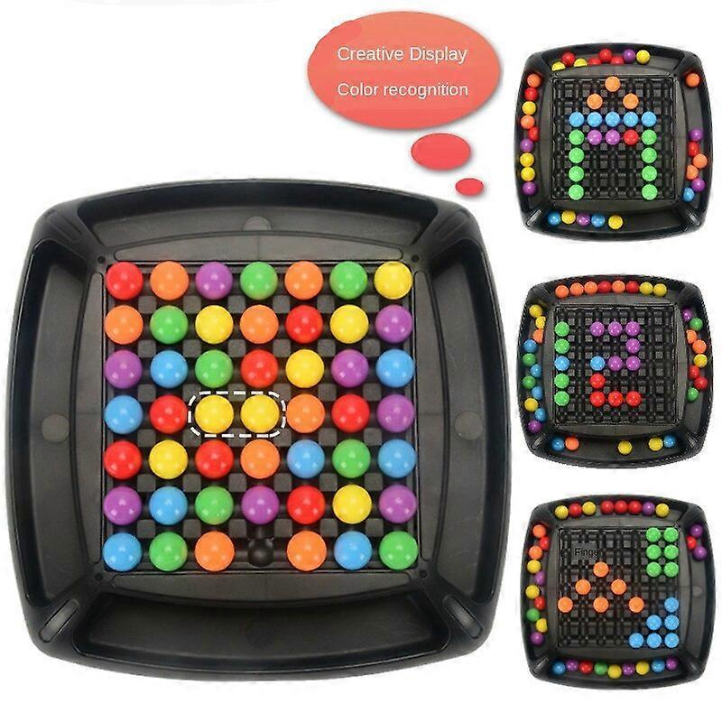 2-4 Players 20cm Rainbow Ball Elimination Concentration Bead Training Board Game Magic Chess Family Party Toys For Children