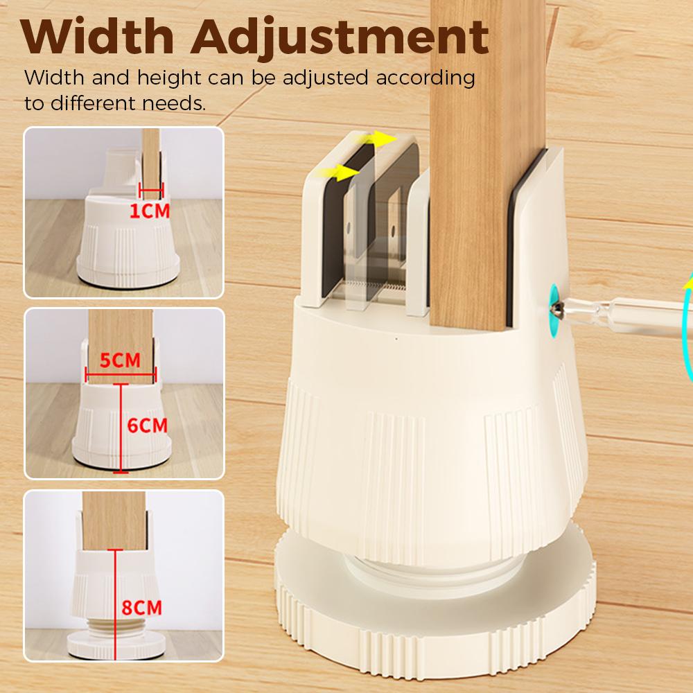 4Pcs/Set Adjustable Chair Feet Legs Protector 2/4 Inch Height Heavy Duty Non-slip Sofa Table Bed Furniture Riser Mat