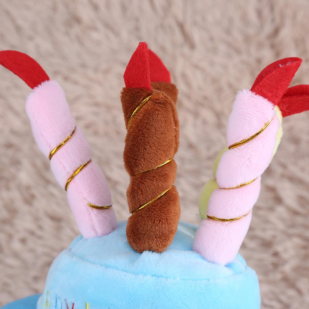 Candles Design Pet Costume Birthday Hats Accessory for Dogs Small Animals Blue