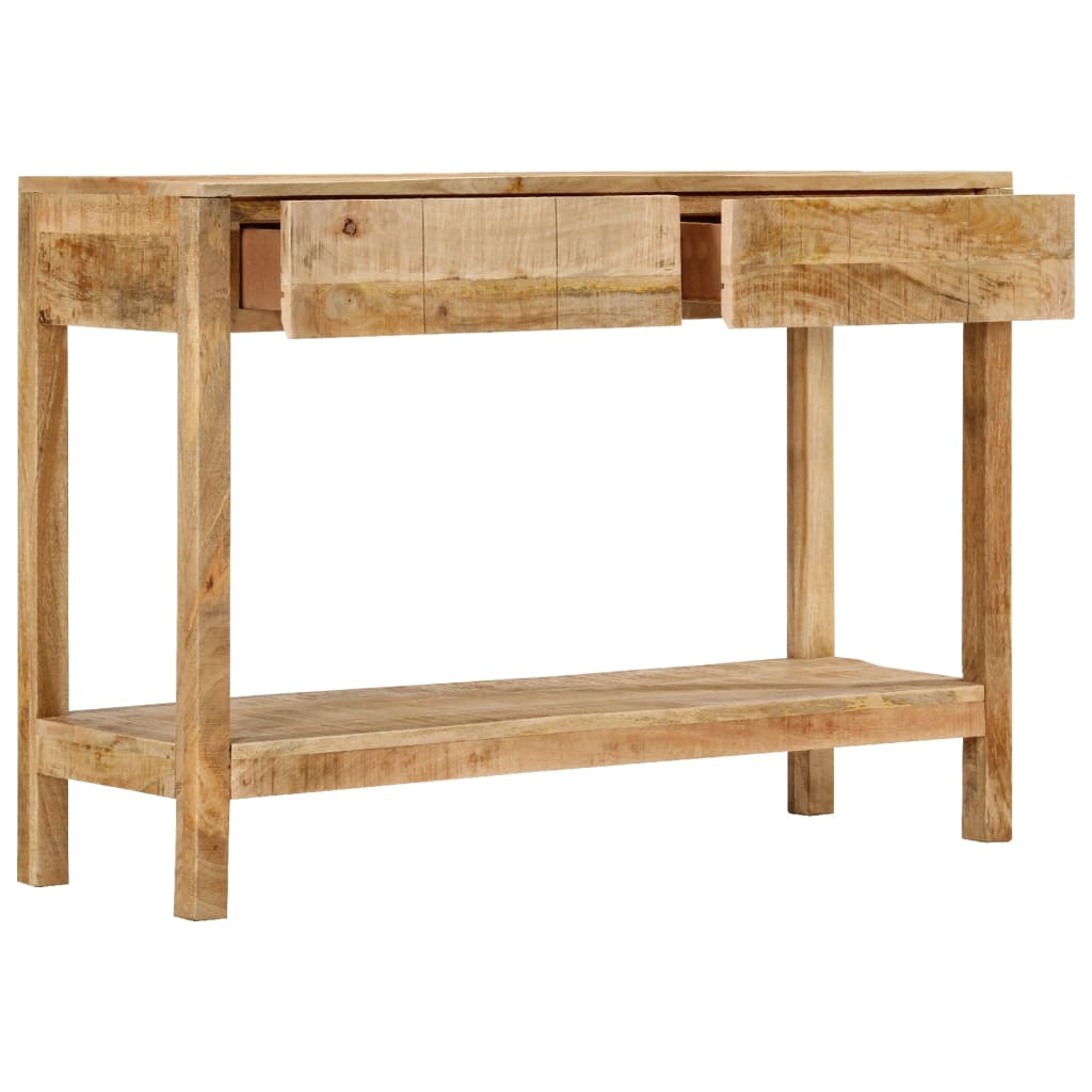 Console Table with 2 Drawers 110x35x75 cm Solid Mango Wood