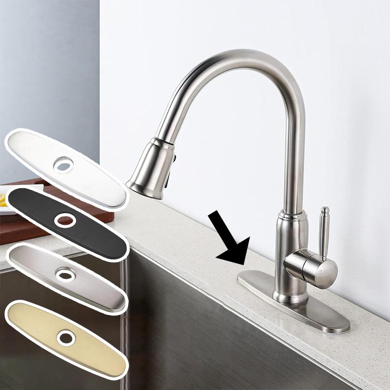 New Bathroom Faucet Accessories Hole Cover Deck Plate 6/10 Inch Bathroom Sink Unused Mounting Escutcheon 304