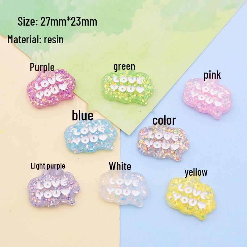 Colored Resin Glitter Letter Charms for DIY Earrings, Keychains & Pendants