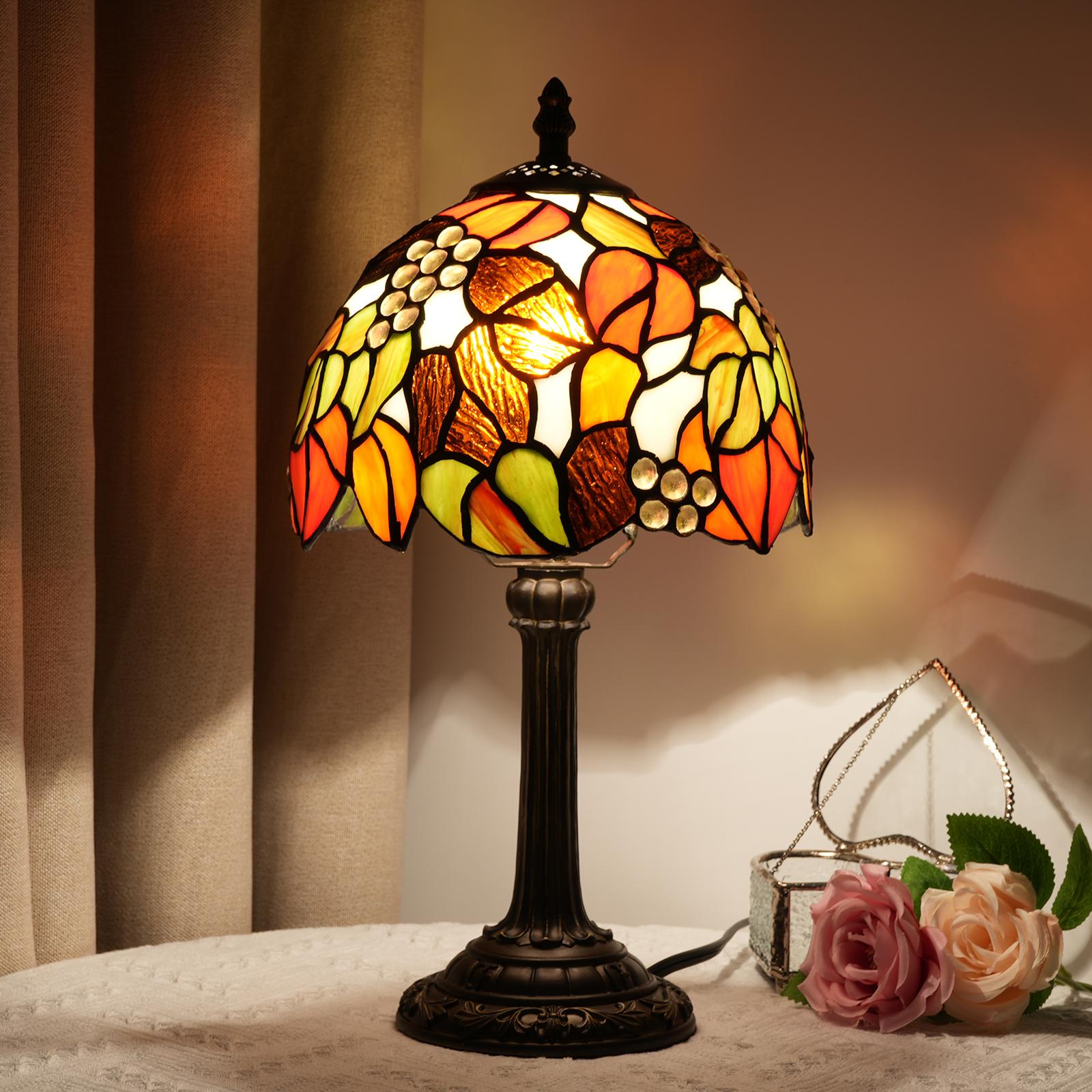

Beautiful Vintage Style Table Lamp Multi-Color Vintage Bedside Table Desk Lamp 8 Inch Wide Reading Light Decor