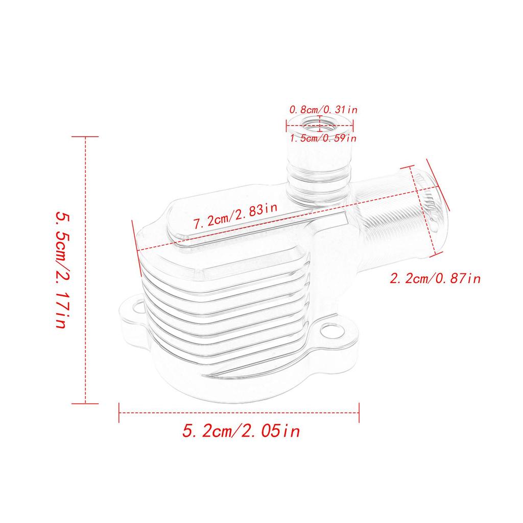 Motorcycle Thermostat Cover Assembly Replaces Easy Installation Spare Aluminum Alloy Zapm45202 for Vespa GTS 125 2007-2025