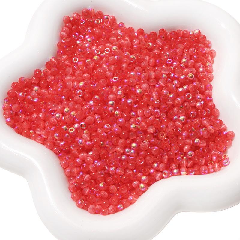 10g Aurora Cat Eye Glass Seed Beads: High-Quality DIY Beading Accessories for Handmade Bracelets