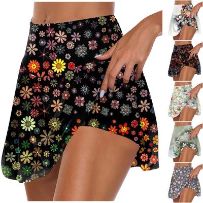 Sportliche, dehnbare, plissierte Tennisröcke für Damen, Lauf-Yoga-Innenshorts, elastische Sport-Golf-Skorts