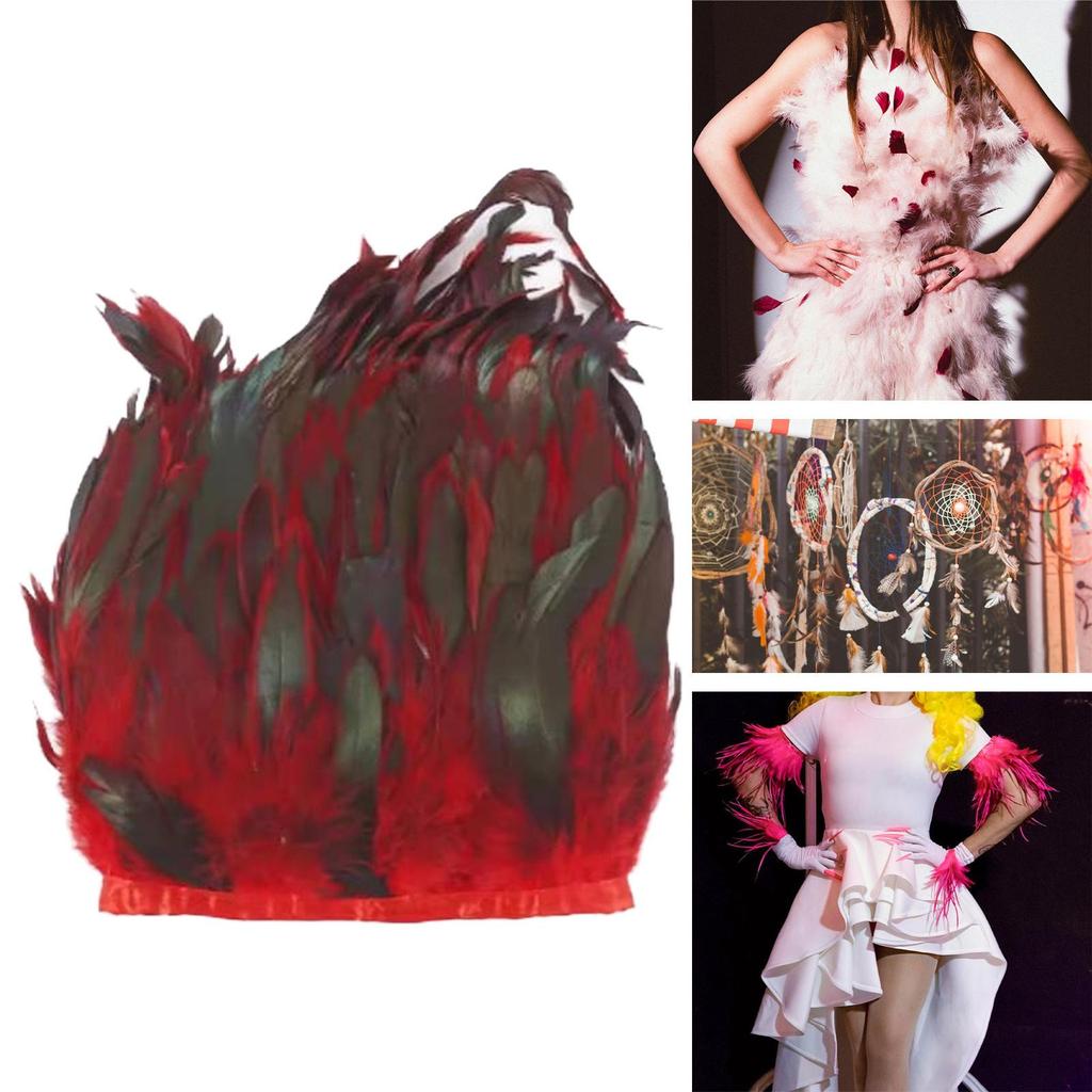 Flecos de plumas, adornos de costura, plumas de pavo de colores, flecos artificiales, para