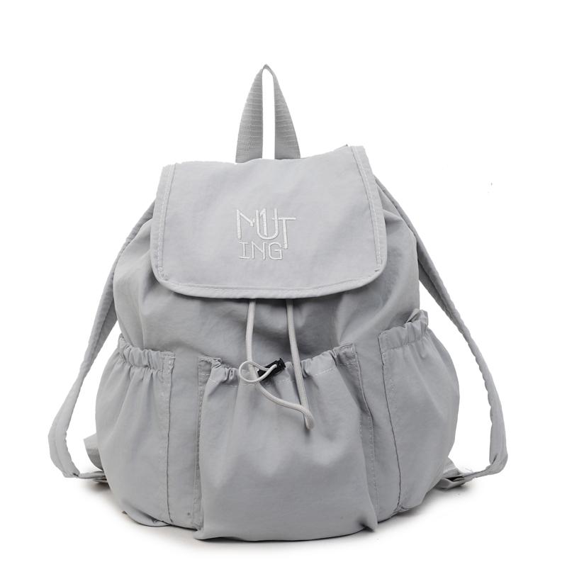 Simple Casual Solid String Large Capacity Backpacks Fashion Versatile Classic Style Stylish Design Backpacks for Women 2025 New