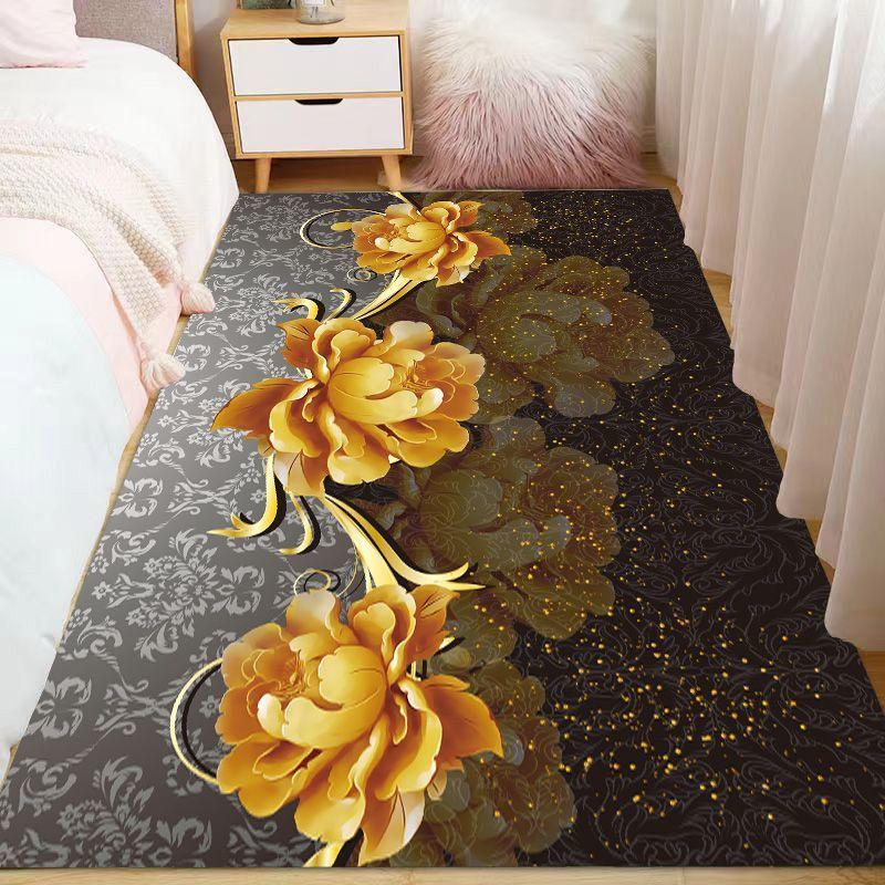 Bedroom Carpet Bedside Strip Floor Mat Small Fresh Flower Bay Window Mat Living Room Bathroom Floor Mat