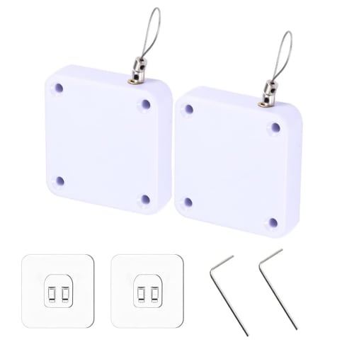 

YFFSFDC Automatic Door Closer, Sliding Door Closer, Uniform Speed, Quiet, Mini Door Closer, Stick-On or Screw-In Compatible, with Holes, for Sliding D