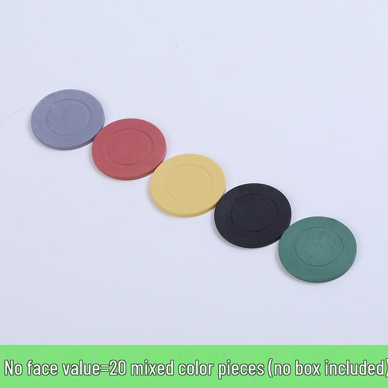 Boxed 100 Plastic Chips for Card Games: Baccarat, Mahjong, Poker