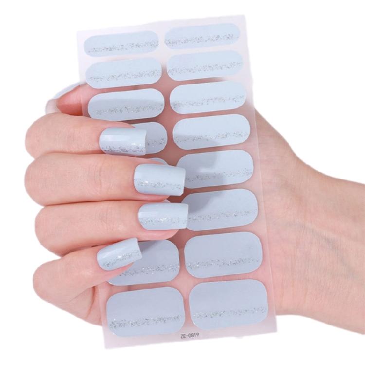 Gels Nail Sticker French Tip Nails Polish Strips Manicures Sticker Waterproof Gels Nail Wraps Gels Nail Strips
