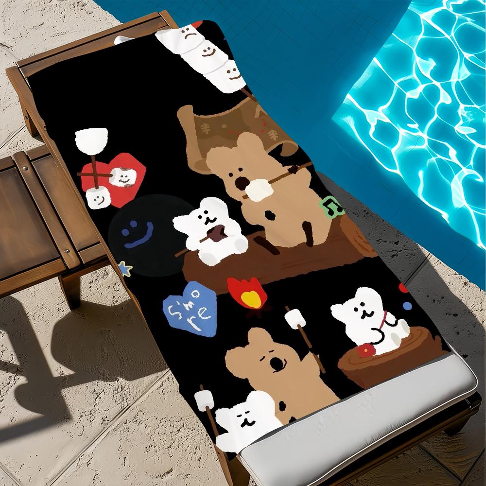 D-Dinotaeng-g CUTE CARTOON Towel Beach Quick Dry Soft Pool Towels Gift for Travel Gym Shower Camping Sports